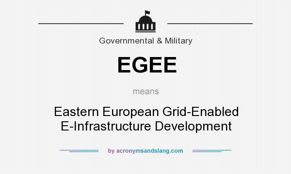 What does EGEE mean? It stands for Eastern European Grid-Enabled E-Infrastructure Development