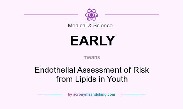 What does EARLY mean? It stands for Endothelial Assessment of Risk from Lipids in Youth