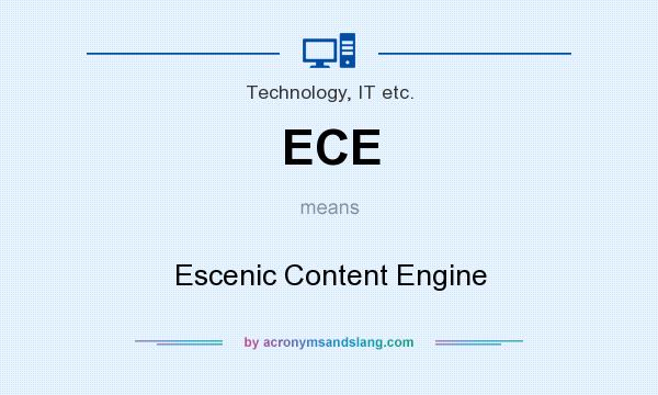 What does ECE mean? It stands for Escenic Content Engine