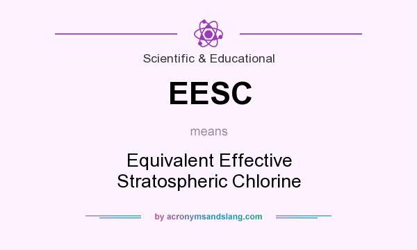 What does EESC mean? It stands for Equivalent Effective Stratospheric Chlorine