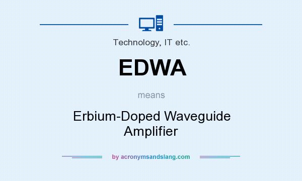 What does EDWA mean? It stands for Erbium-Doped Waveguide Amplifier