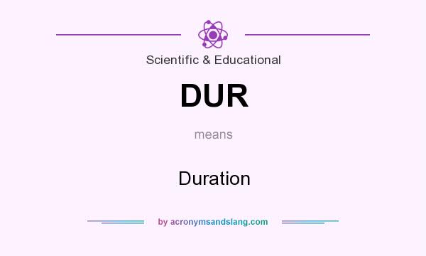 What does DUR mean? It stands for Duration