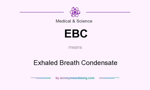 What does EBC mean? It stands for Exhaled Breath Condensate