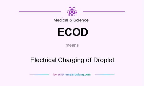 What does ECOD mean? It stands for Electrical Charging of Droplet