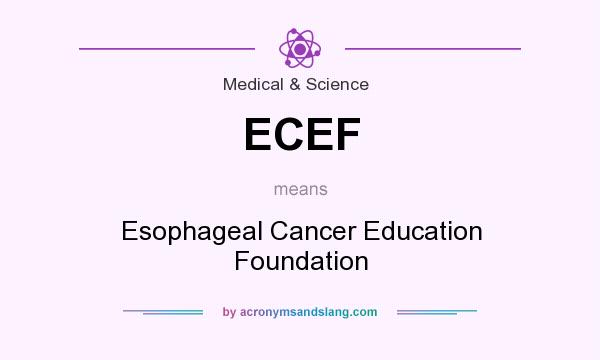 What does ECEF mean? It stands for Esophageal Cancer Education Foundation
