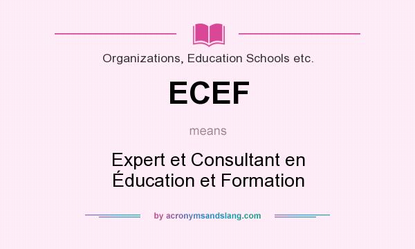 What does ECEF mean? It stands for Expert et Consultant en Éducation et Formation