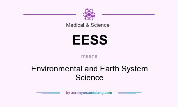 What does EESS mean? It stands for Environmental and Earth System Science