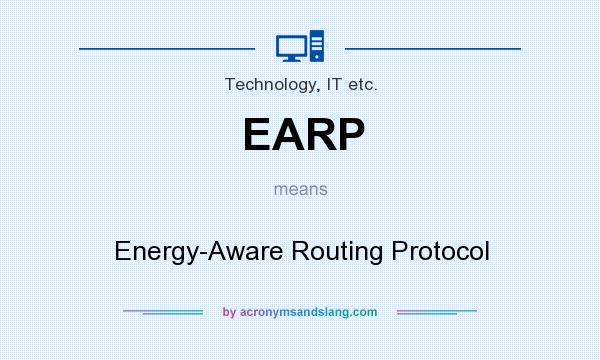 What does EARP mean? It stands for Energy-Aware Routing Protocol