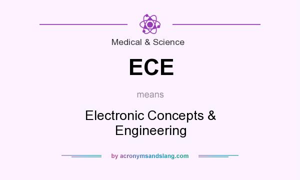 What does ECE mean? It stands for Electronic Concepts & Engineering