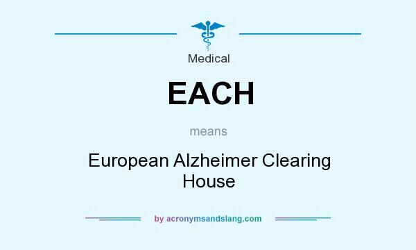 What does EACH mean? It stands for European Alzheimer Clearing House
