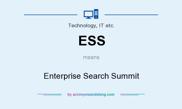 What does ESS mean? It stands for Enterprise Search Summit