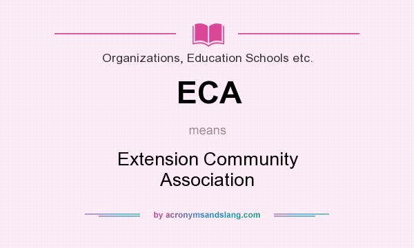 What does ECA mean? It stands for Extension Community Association