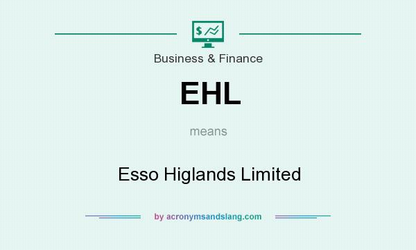 What does EHL mean? It stands for Esso Higlands Limited