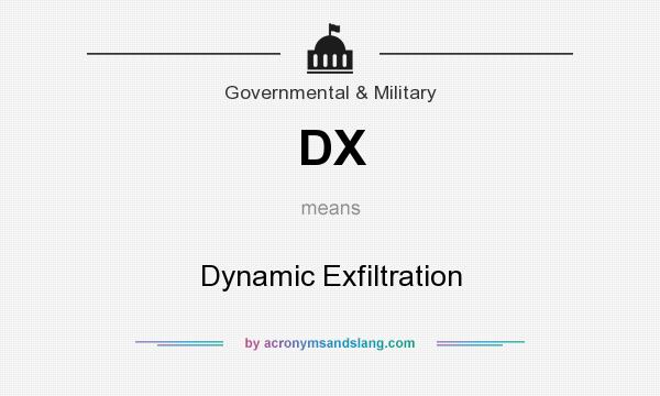 What does DX mean? It stands for Dynamic Exfiltration
