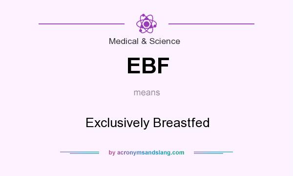 What does EBF mean? It stands for Exclusively Breastfed