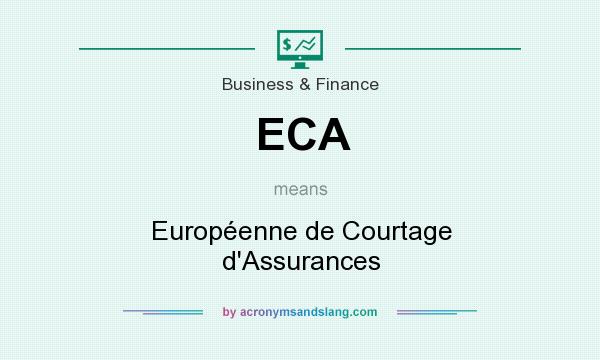 What does ECA mean? It stands for Européenne de Courtage d`Assurances