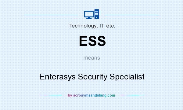 What does ESS mean? It stands for Enterasys Security Specialist