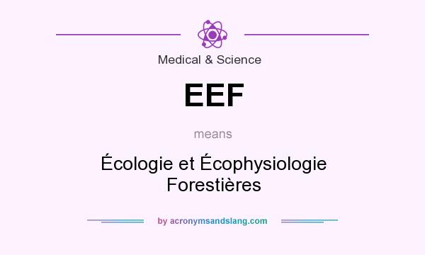 What does EEF mean? It stands for Écologie et Écophysiologie Forestières