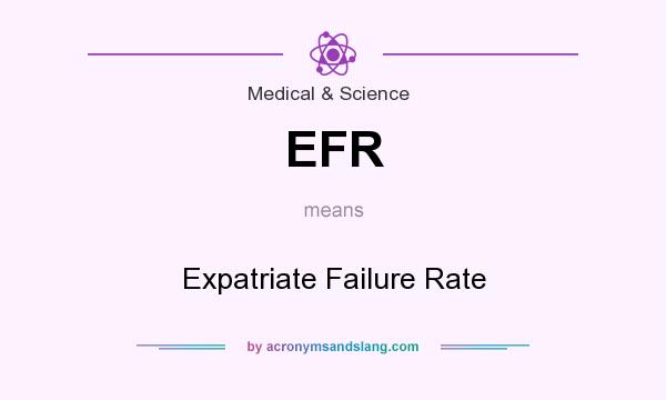 What does EFR mean? It stands for Expatriate Failure Rate