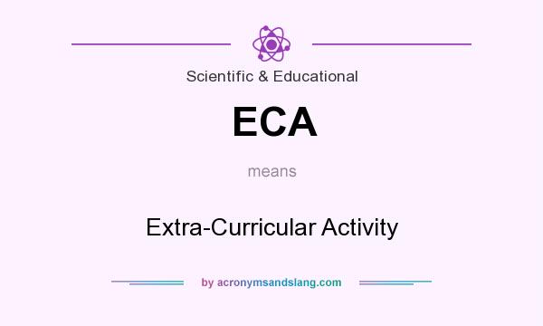 What does ECA mean? It stands for Extra-Curricular Activity