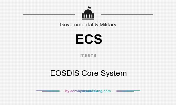 What does ECS mean? It stands for EOSDIS Core System