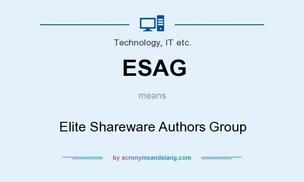 What does ESAG mean? It stands for Elite Shareware Authors Group