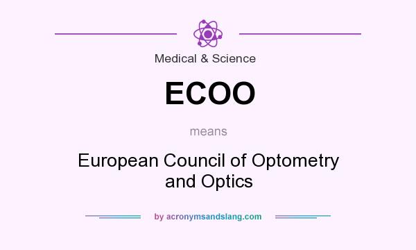 What does ECOO mean? It stands for European Council of Optometry and Optics
