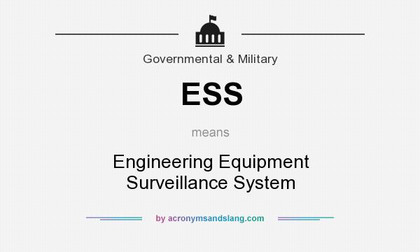 What does ESS mean? It stands for Engineering Equipment Surveillance System