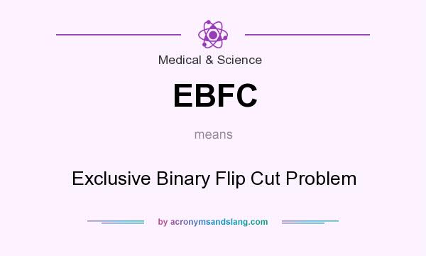What does EBFC mean? It stands for Exclusive Binary Flip Cut Problem