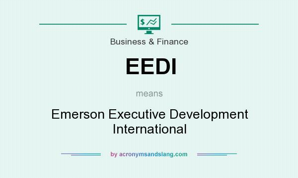 What does EEDI mean? It stands for Emerson Executive Development International