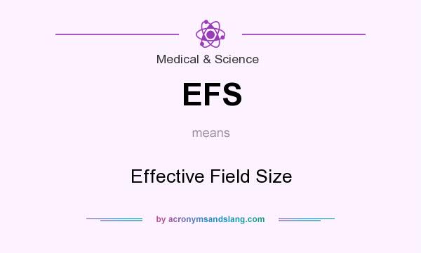 What does EFS mean? It stands for Effective Field Size