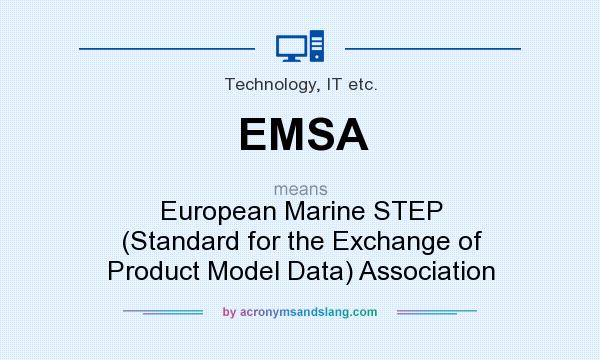 What does EMSA mean? It stands for European Marine STEP (Standard for the Exchange of Product Model Data) Association