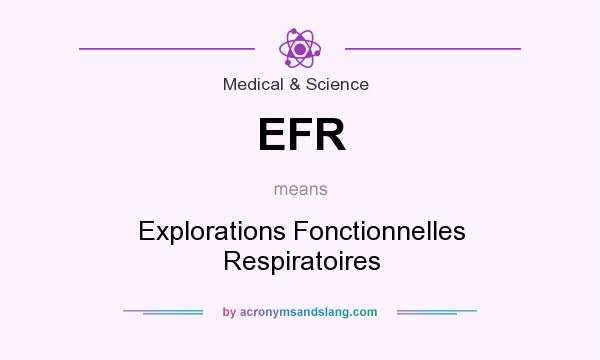 What does EFR mean? It stands for Explorations Fonctionnelles Respiratoires