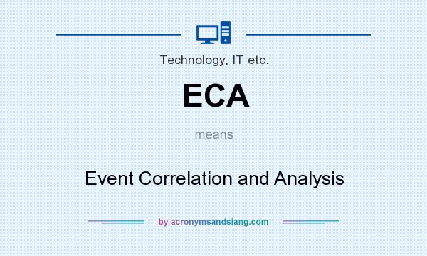 What does ECA mean? It stands for Event Correlation and Analysis