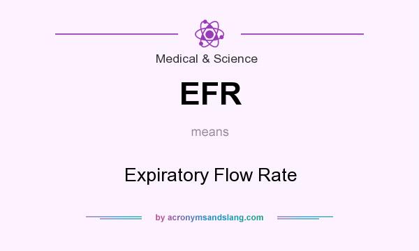 What does EFR mean? It stands for Expiratory Flow Rate