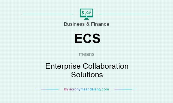 What does ECS mean? It stands for Enterprise Collaboration Solutions