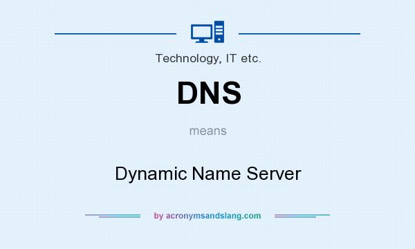 What does DNS mean? It stands for Dynamic Name Server