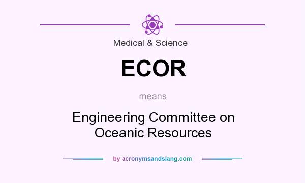 What does ECOR mean? It stands for Engineering Committee on Oceanic Resources