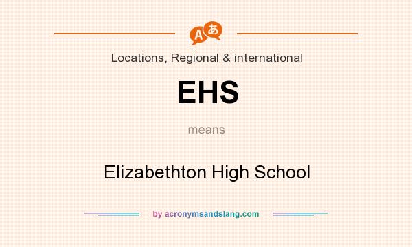 What does EHS mean? It stands for Elizabethton High School