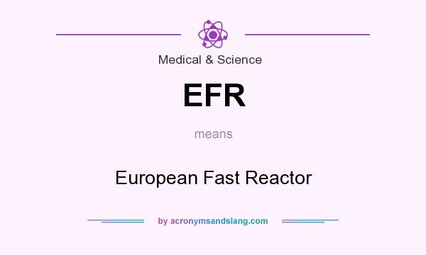 What does EFR mean? It stands for European Fast Reactor