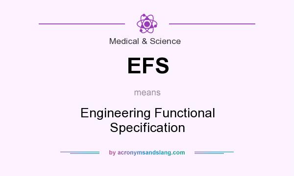 What does EFS mean? It stands for Engineering Functional Specification