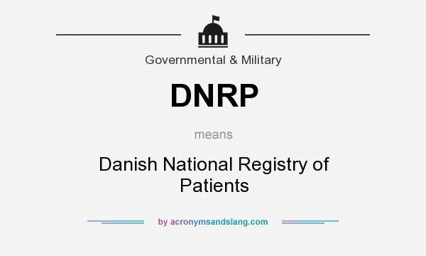 What does DNRP mean? It stands for Danish National Registry of Patients
