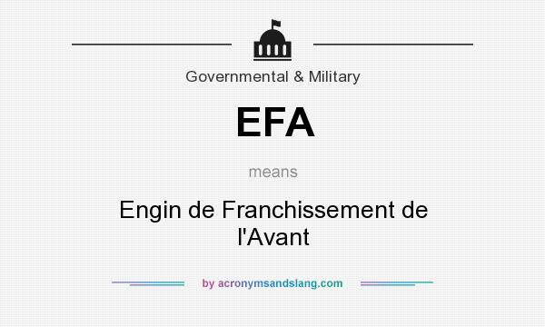 What does EFA mean? It stands for Engin de Franchissement de l`Avant