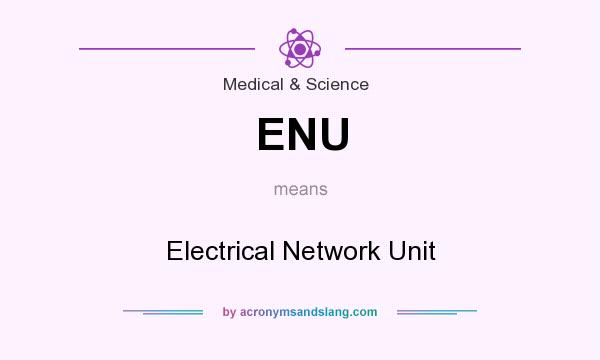 What does ENU mean? It stands for Electrical Network Unit