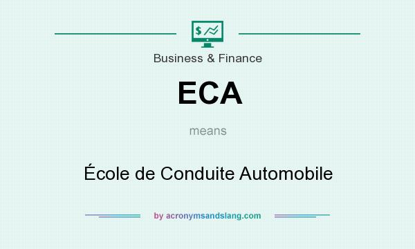 What does ECA mean? It stands for École de Conduite Automobile