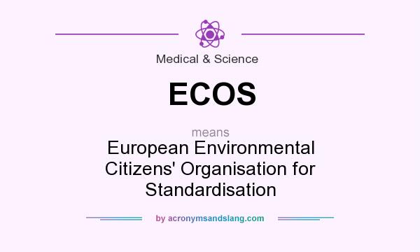 What does ECOS mean? It stands for European Environmental Citizens` Organisation for Standardisation