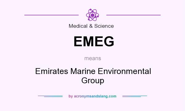What does EMEG mean? It stands for Emirates Marine Environmental Group