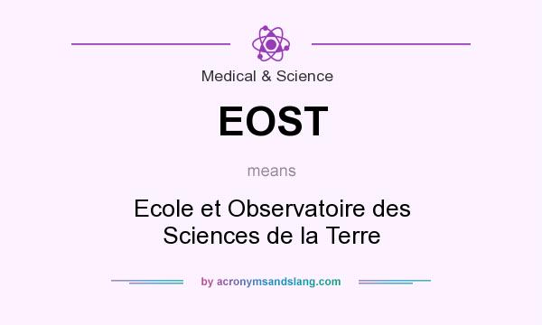 What does EOST mean? It stands for Ecole et Observatoire des Sciences de la Terre