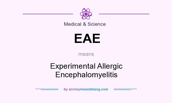 What does EAE mean? It stands for Experimental Allergic Encephalomyelitis