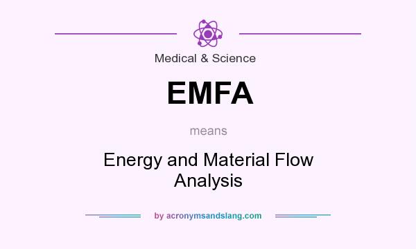 What does EMFA mean? It stands for Energy and Material Flow Analysis